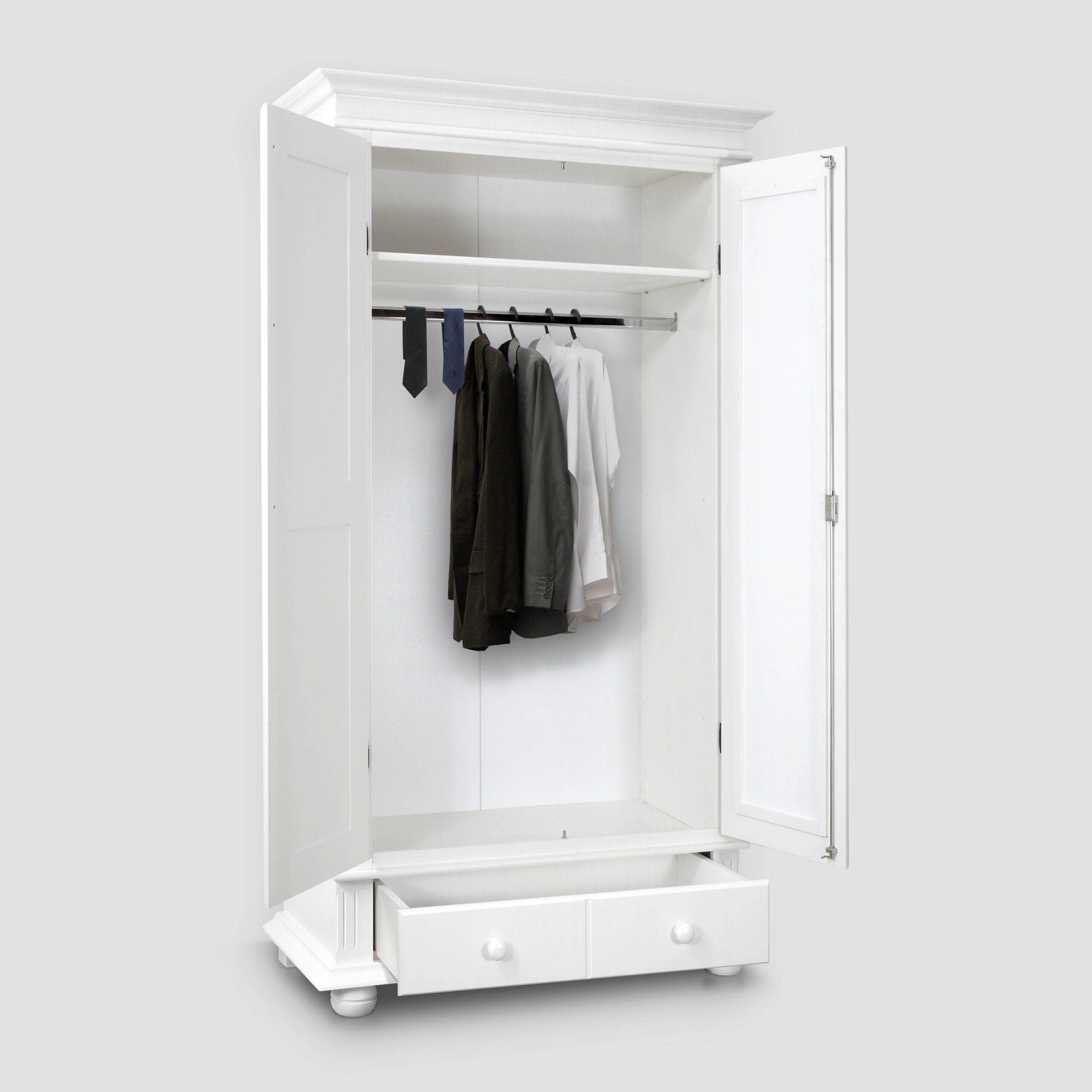 Nordby tömörfa szekrény, 2 ajtóval, 1 fiókkal, 110 cm