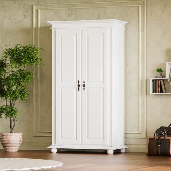 Nordby tömörfa szekrény, 2 ajtós, 110 cm széles