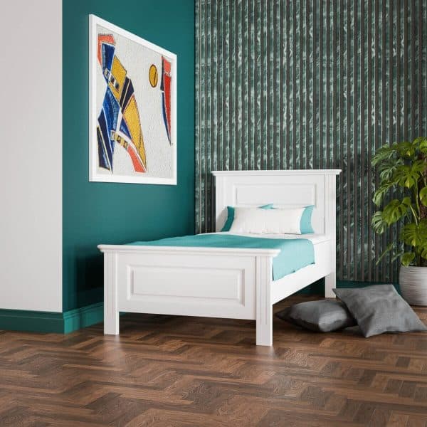 „Nordby” 90 cm-es tömörfa ágy matractartókkal